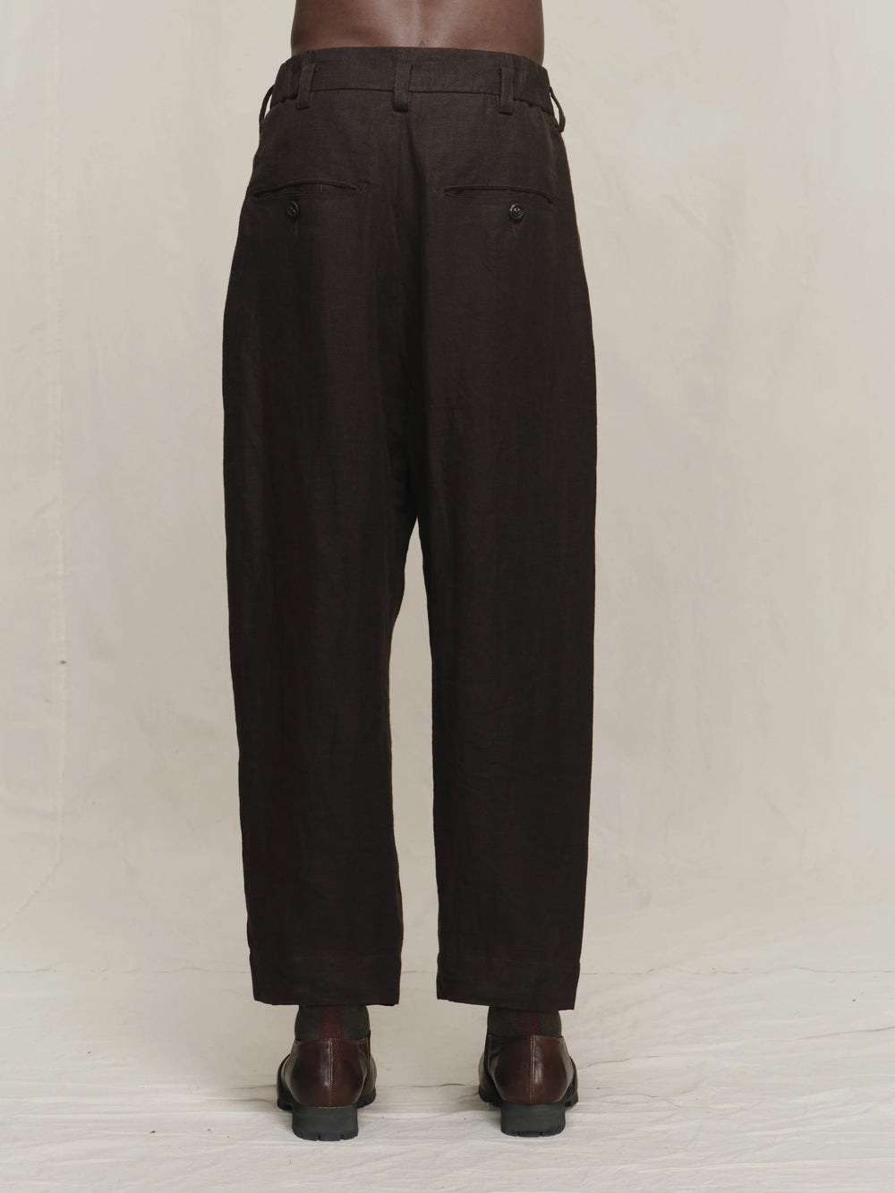 Drop Crotched Tapered Trousers