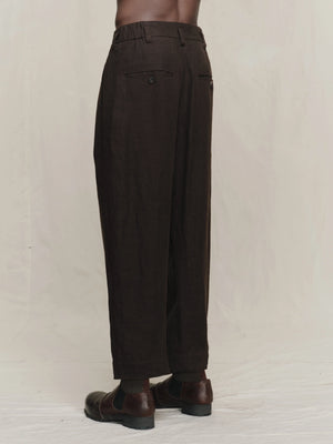 Drop Crotched Tapered Trousers