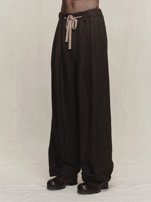Rolled Up Wide Leg Trousers