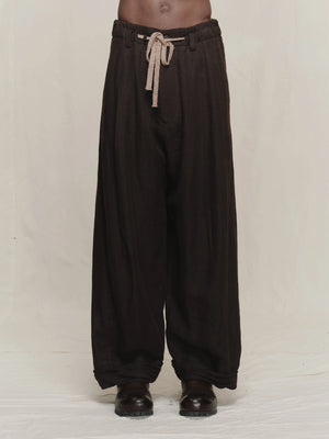 Rolled Up Wide Leg Trousers