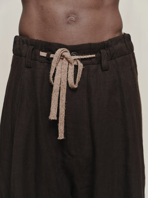 Rolled Up Wide Leg Trousers
