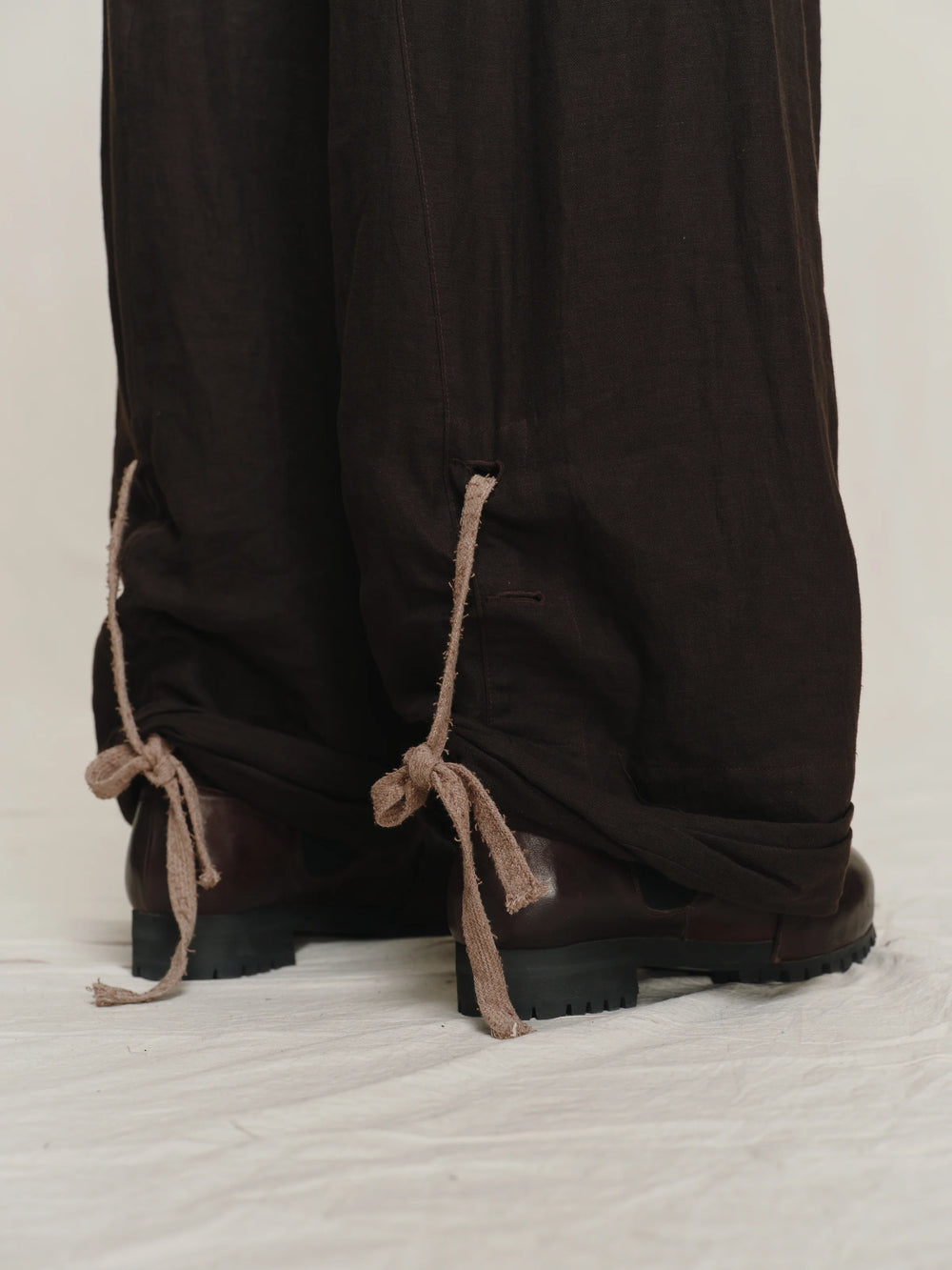 Rolled Up Wide Leg Trousers