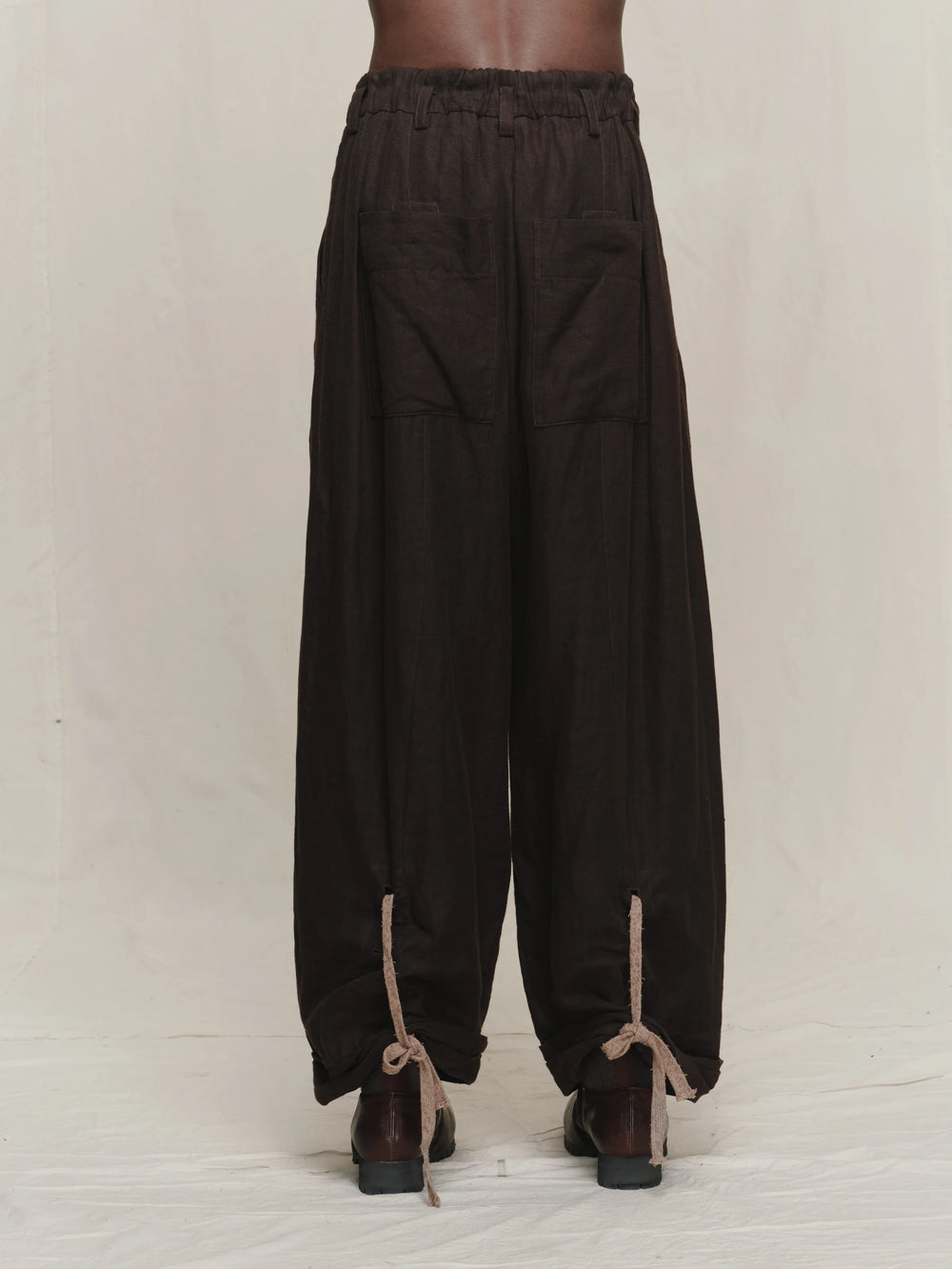 Rolled Up Wide Leg Trousers