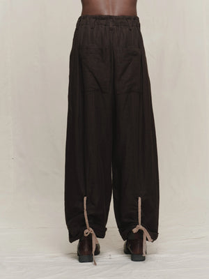 Rolled Up Wide Leg Trousers