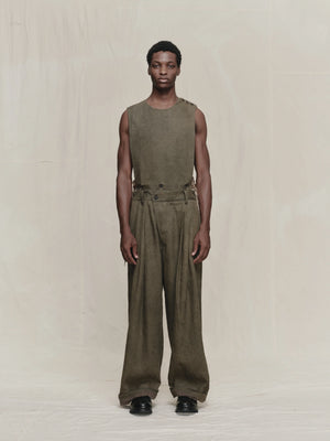 Rolled Up Wide Leg Trousers