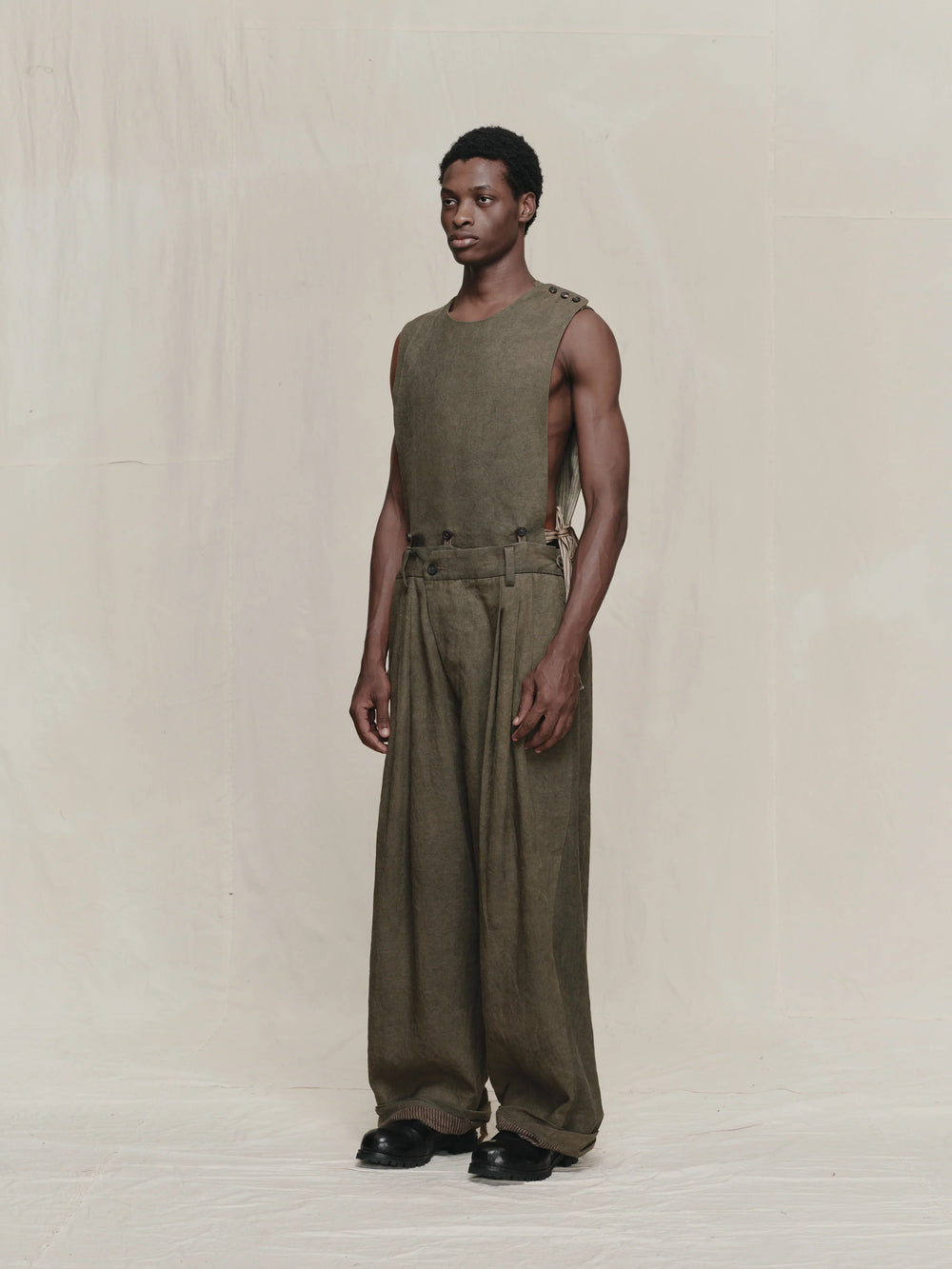 Rolled Up Wide Leg Trousers