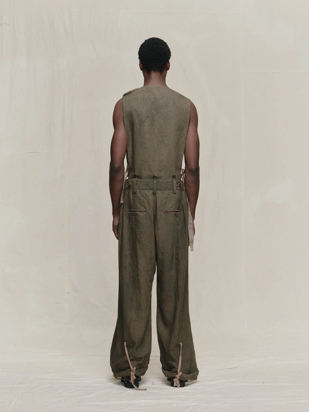 Rolled Up Wide Leg Trousers