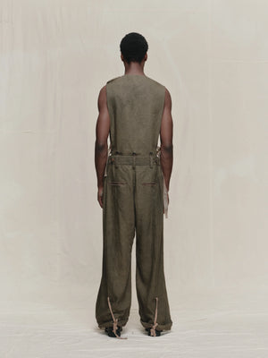 Rolled Up Wide Leg Trousers