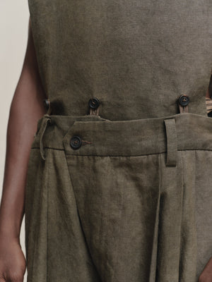 Rolled Up Wide Leg Trousers