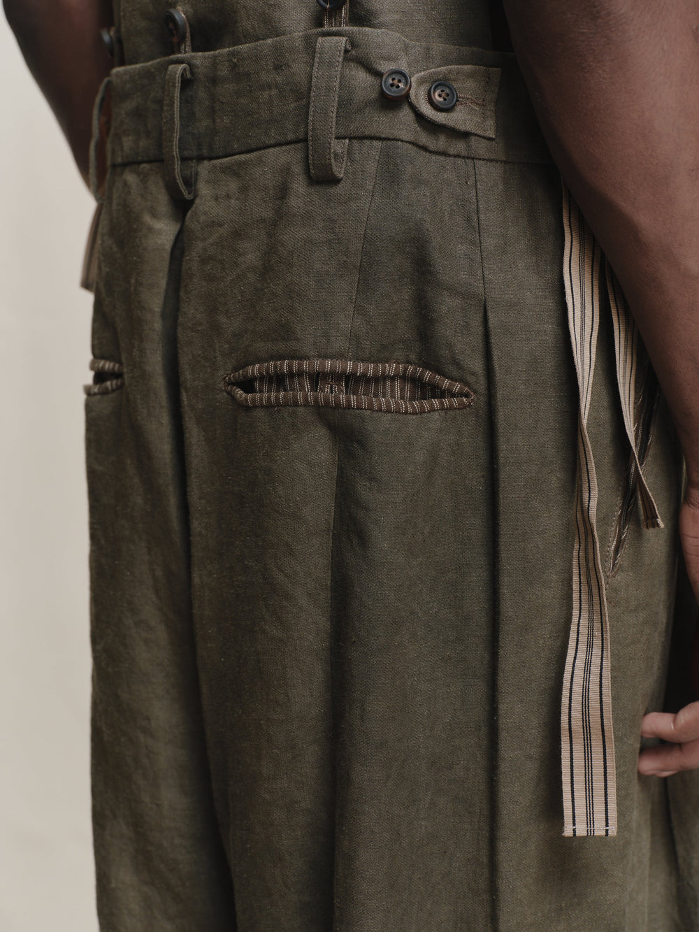 Rolled Up Wide Leg Trousers