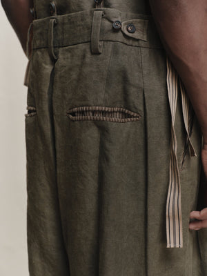 Rolled Up Wide Leg Trousers