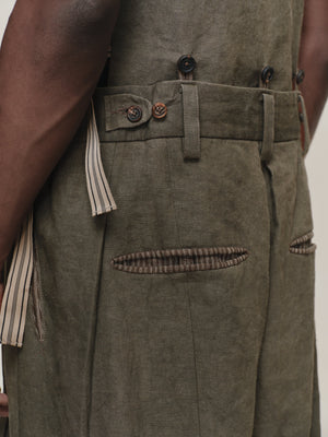 Rolled Up Wide Leg Trousers