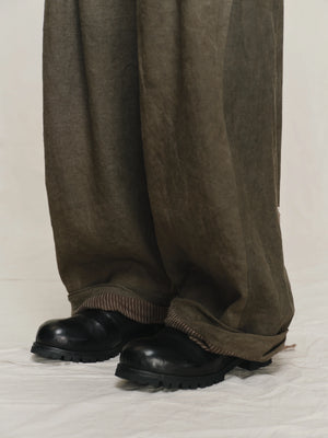 Rolled Up Wide Leg Trousers