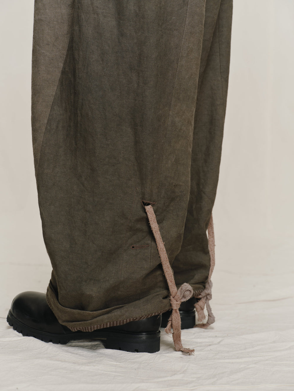 Rolled Up Wide Leg Trousers