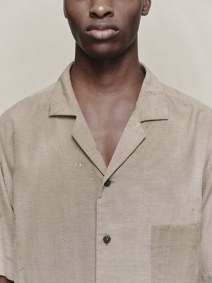 Gold Leaf Short Sleeve Pocket Shirt
