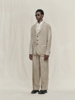 Gold Leaf Notch Collar Three Button Blazer