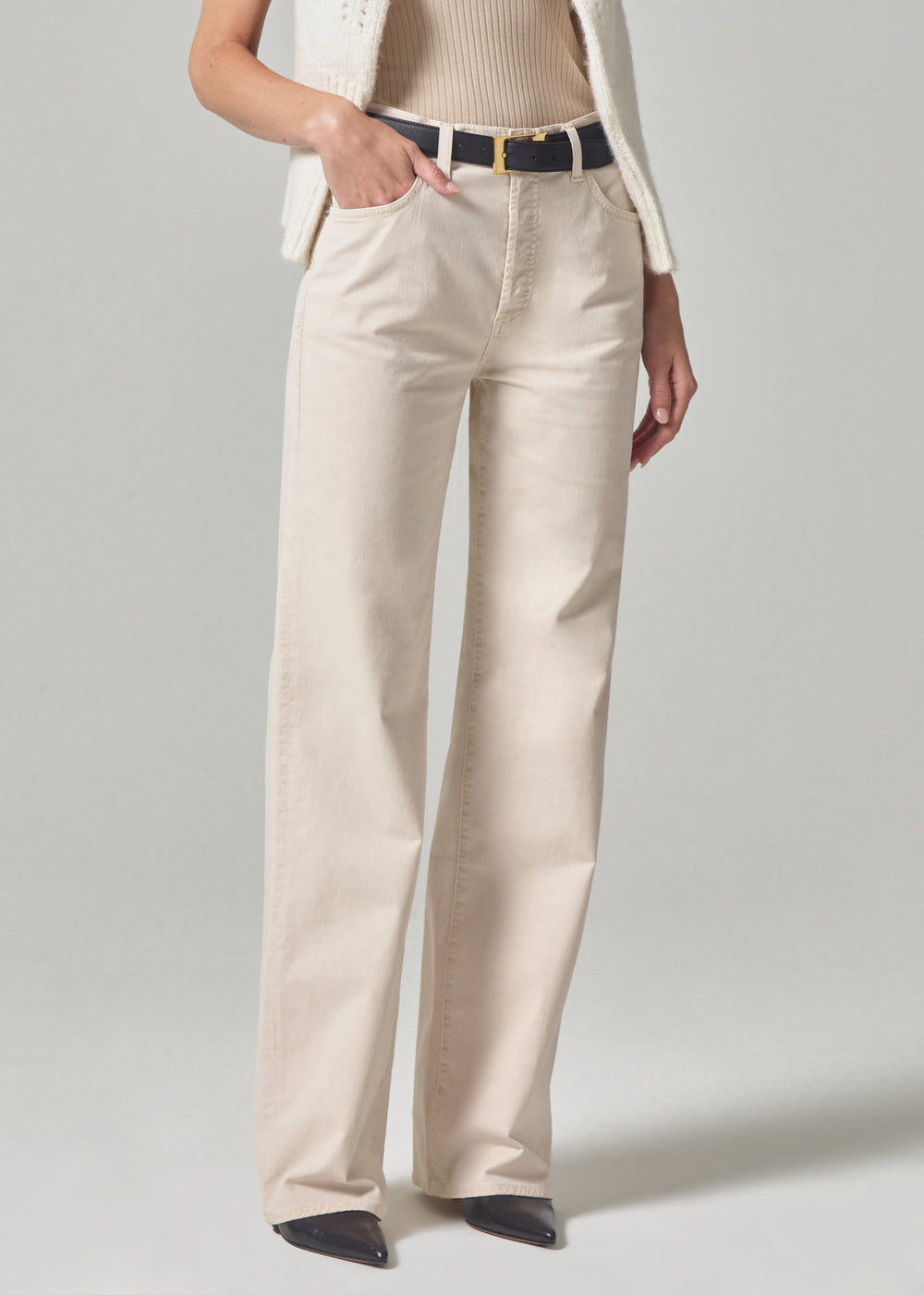 Annina Trouser Jean 30" in Almondette