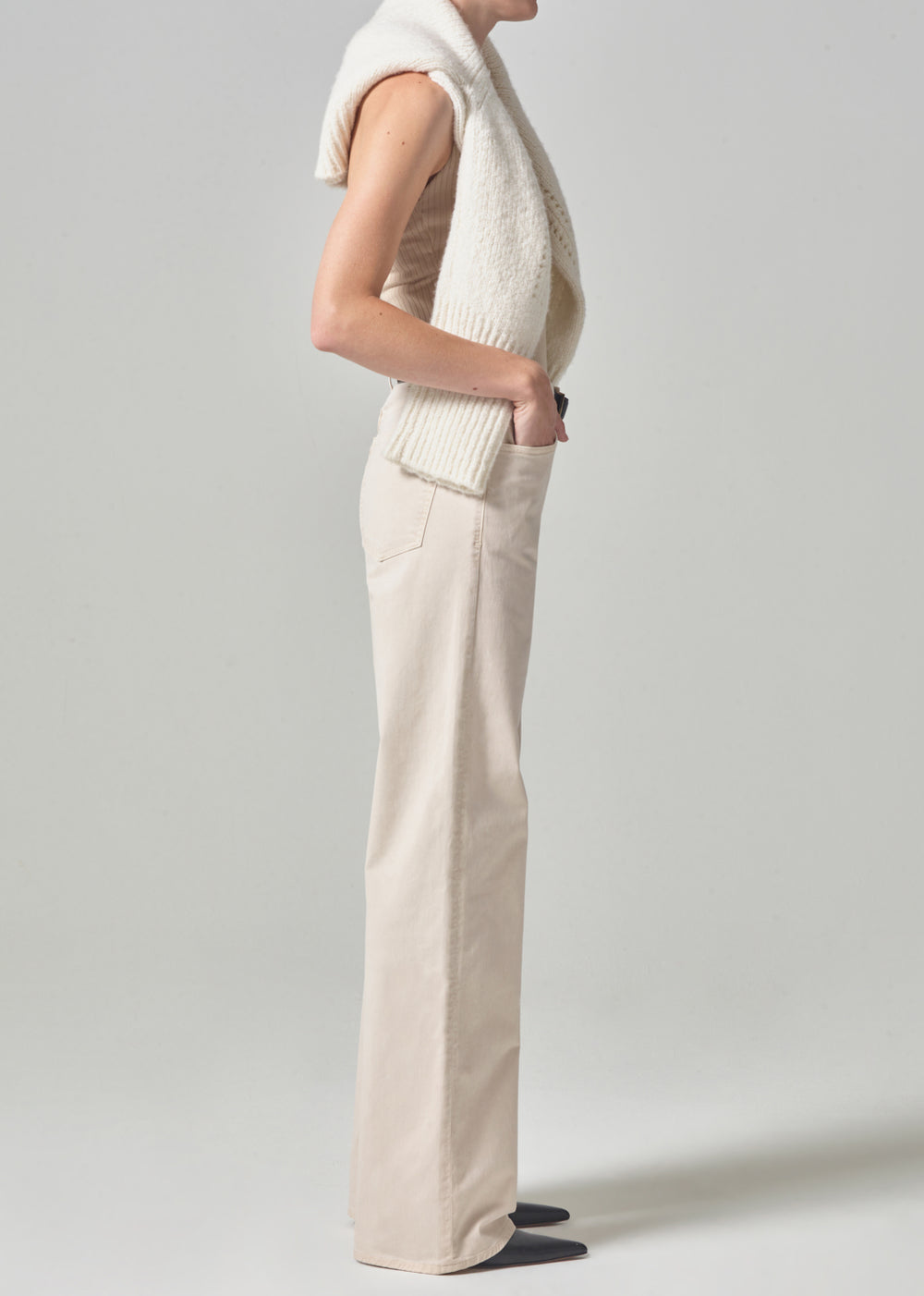 Annina Trouser Jean 30" in Almondette