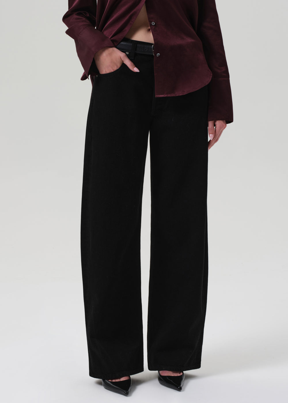 Ayla Baggy in Solid Black