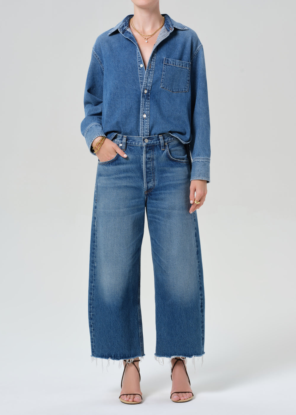 Ayla Raw Hem Crop Chaya