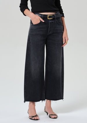 Ayla Raw Hem Crop in Bronson
