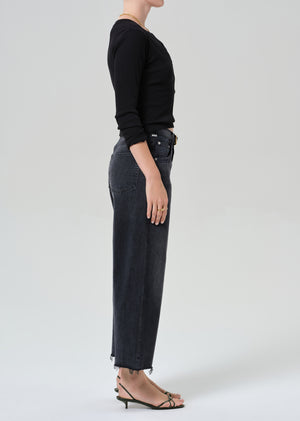 Ayla Raw Hem Crop in Bronson