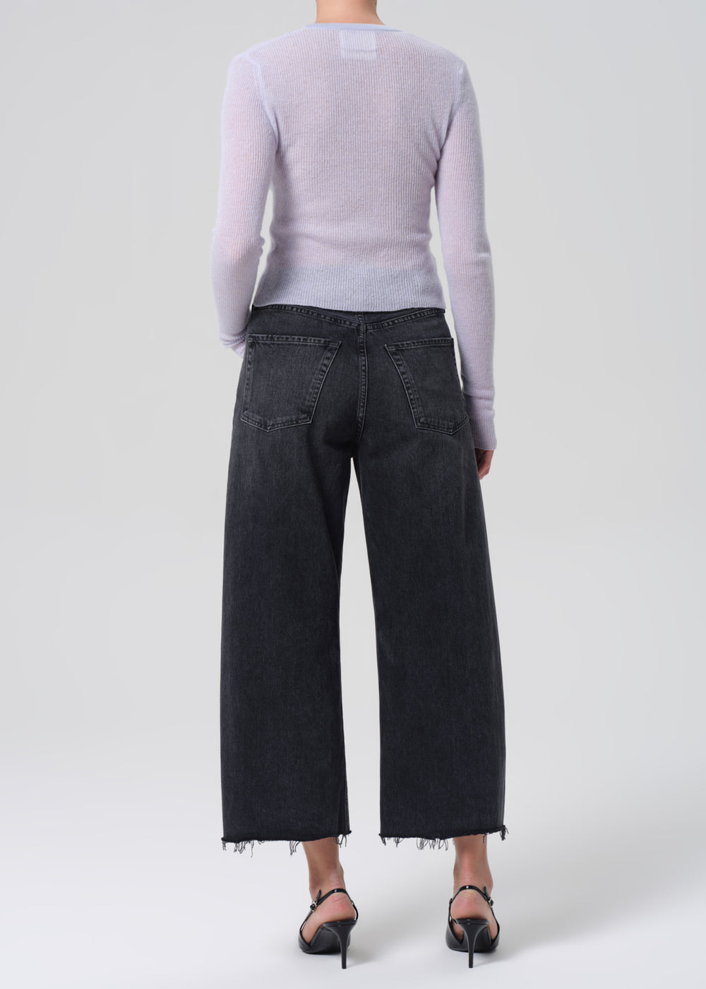 Ayla Raw Hem Crop in Bronson