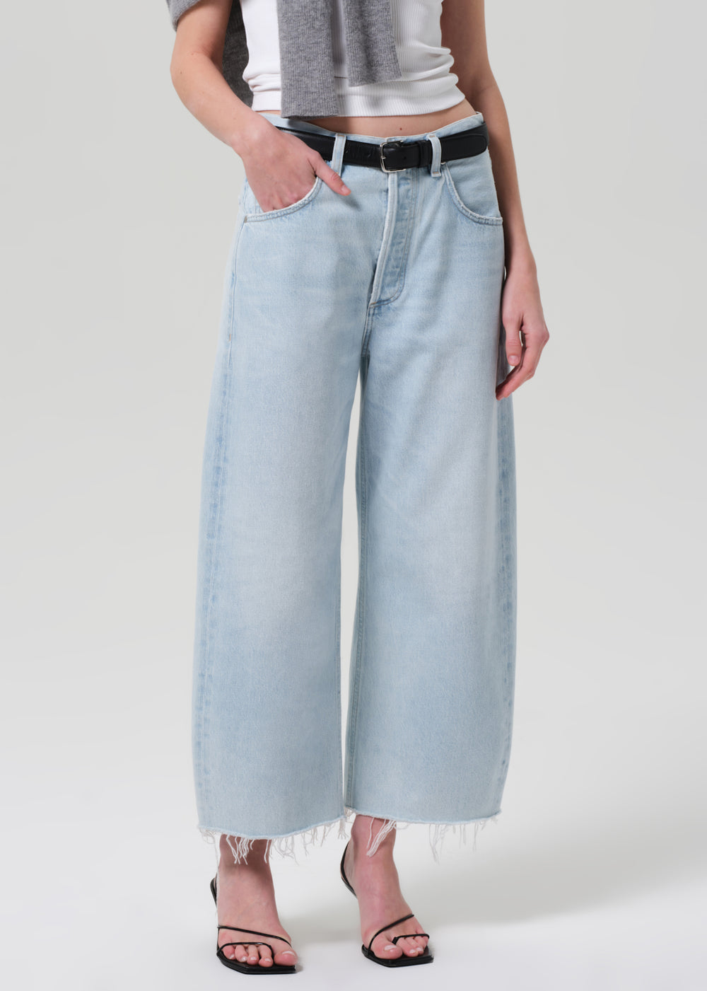 Ayla Raw Hem Crop in Allier
