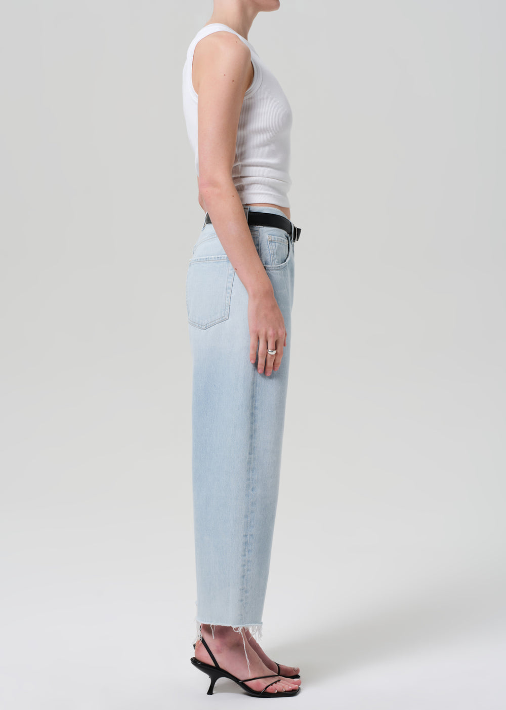Ayla Raw Hem Crop in Allier