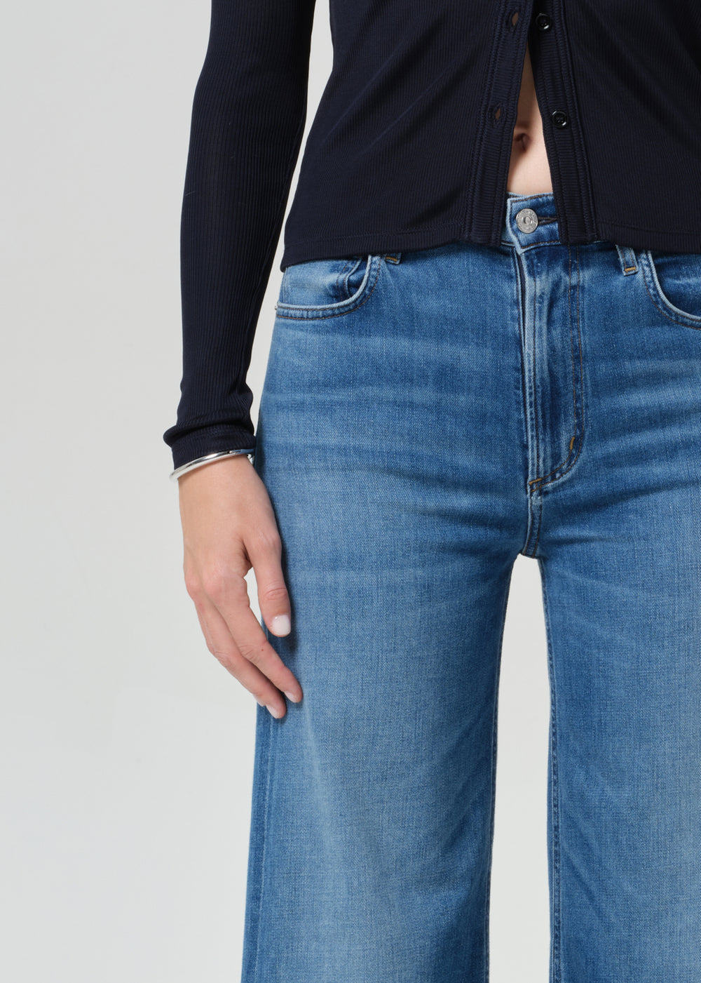 Lyra Wide Leg Crop 27" in Verve (Tropical Denim)