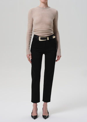Caia High Rise Straight in Plush Black