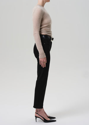 Caia High Rise Straight in Plush Black