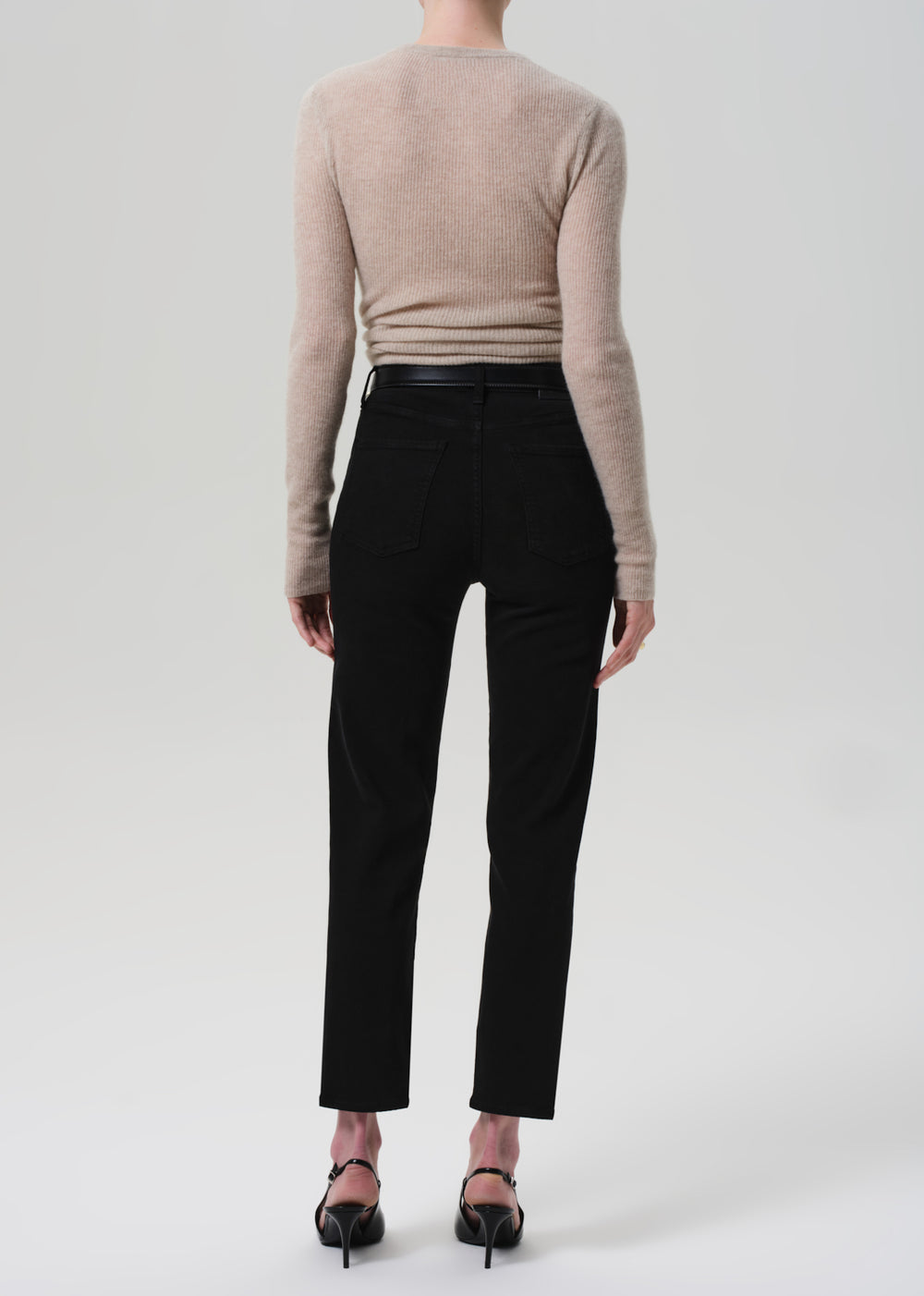 Caia High Rise Straight in Plush Black
