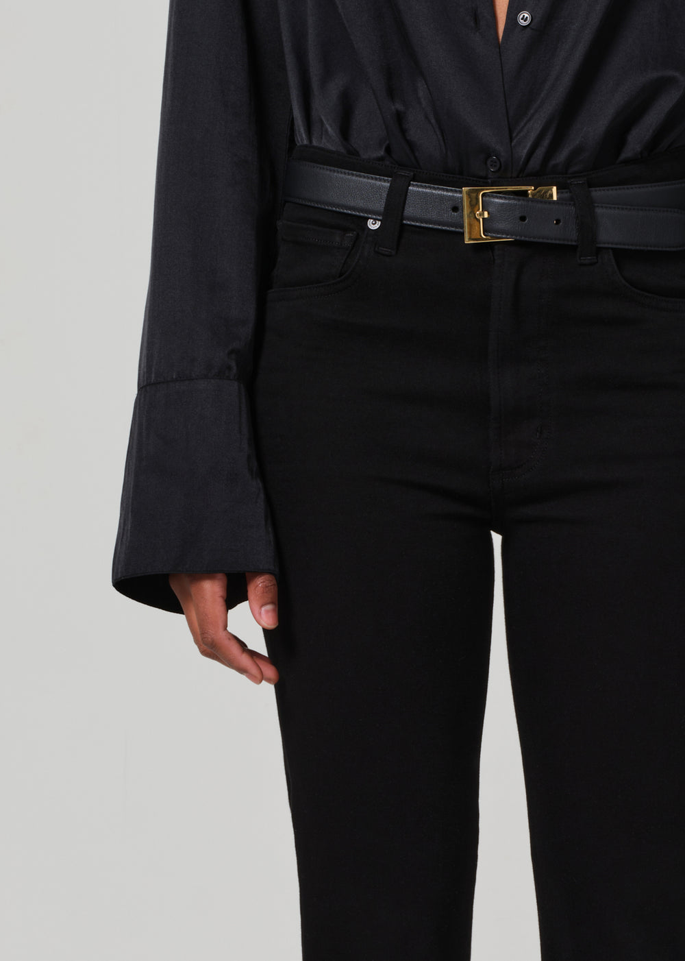 Caia High Rise Straight in Plush Black