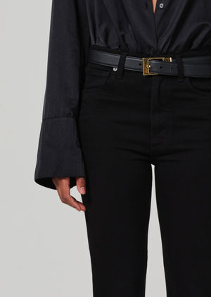 Caia High Rise Straight in Plush Black