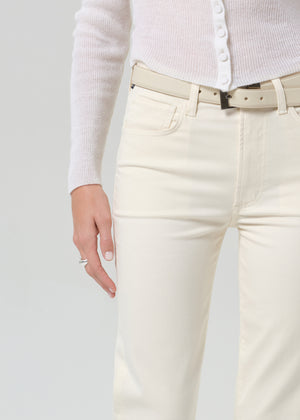 Caia High Rise Straight with Clean Hem in Plaster