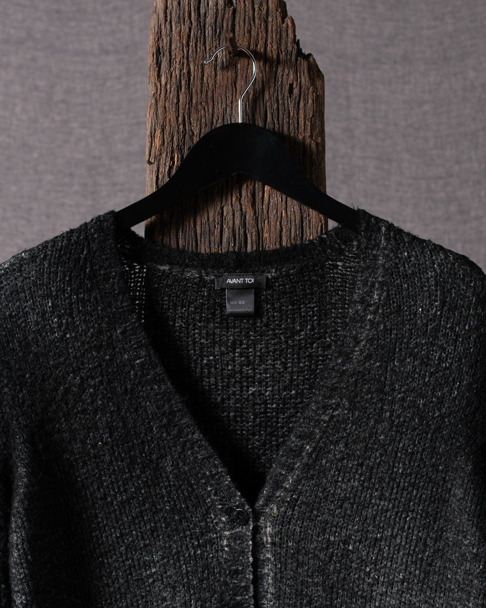 Woman Brushed Cotton Long Cardigan N/Nero