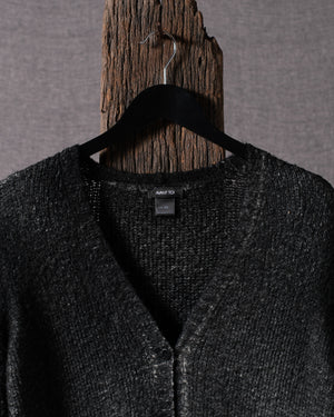 Woman Brushed Cotton Long Cardigan N/Nero
