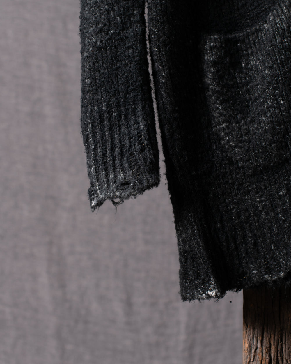 Woman Brushed Cotton Long Cardigan N/Nero