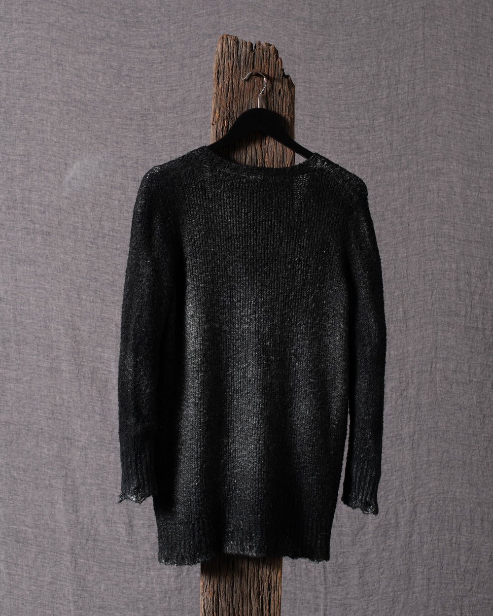 Woman Brushed Cotton Long Cardigan N/Nero
