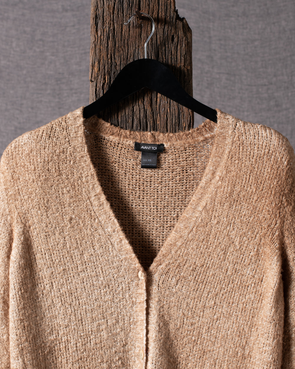 Woman Brushed Cotton Long Cardigan Sughero