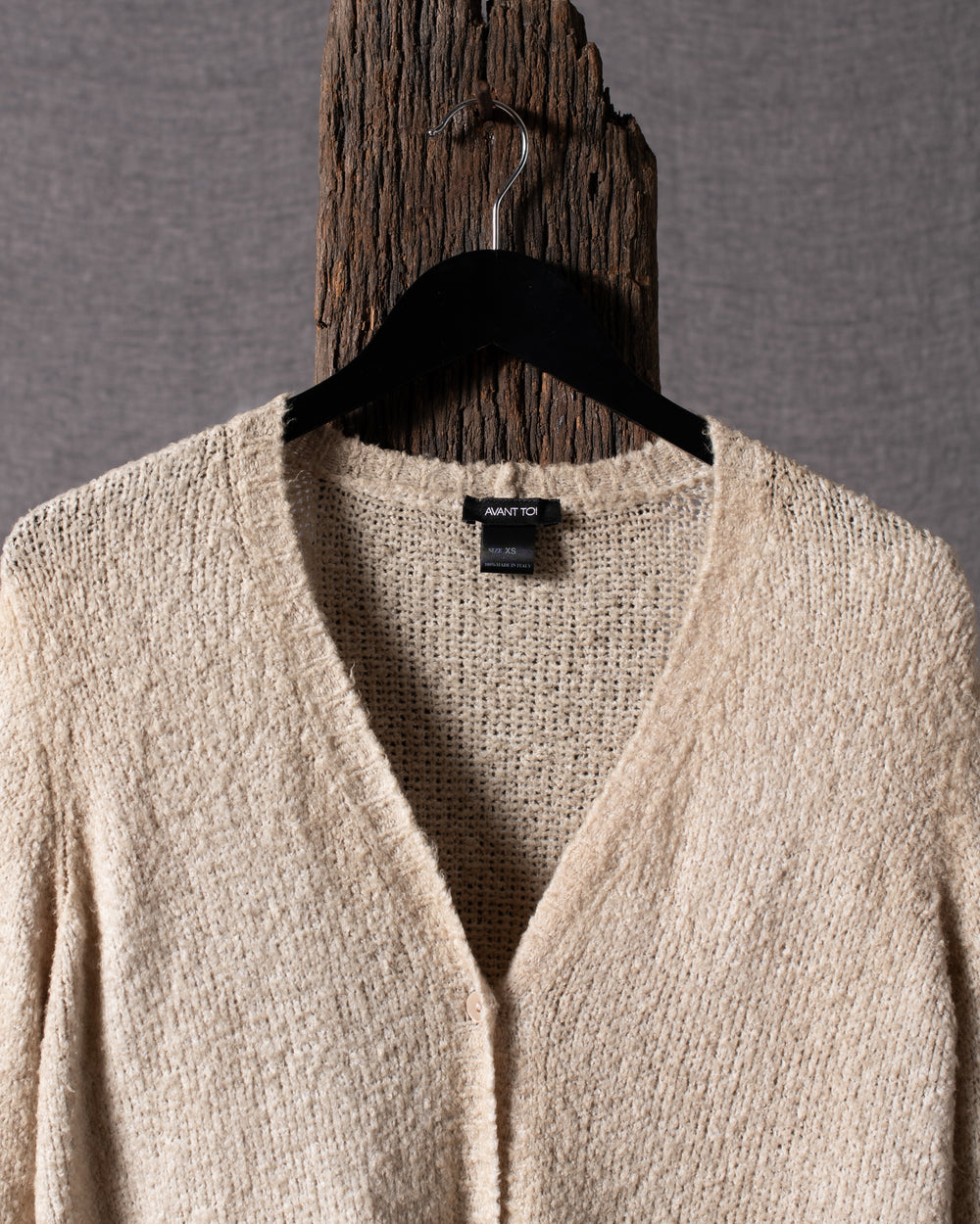 Woman Brushed Cotton Long Cardigan Burro