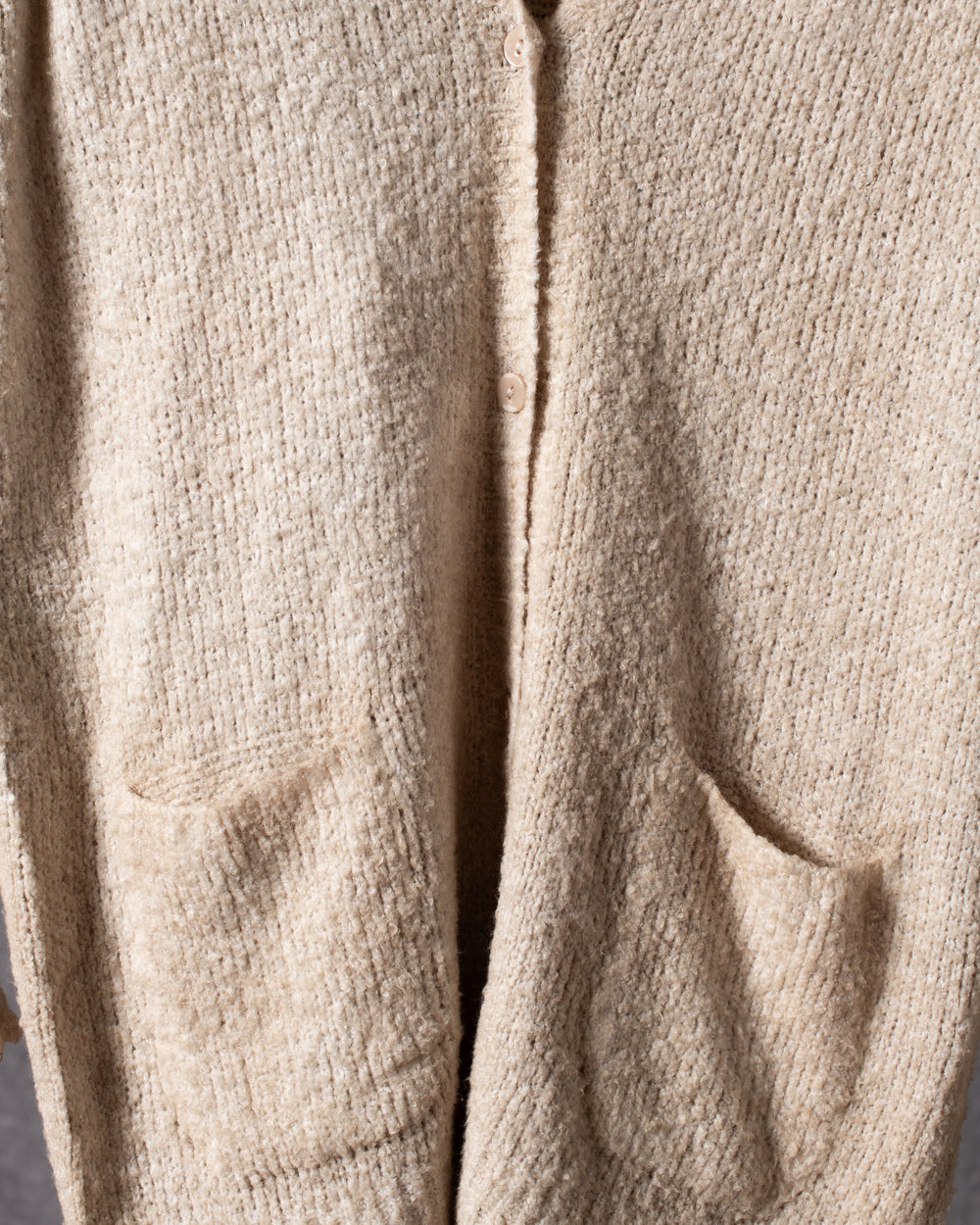 Woman Brushed Cotton Long Cardigan Burro