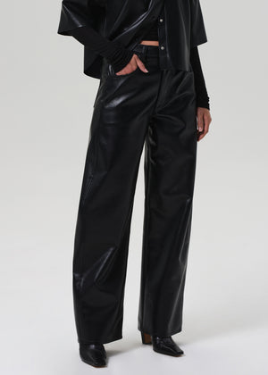 Ayla Baggy in Leather Black