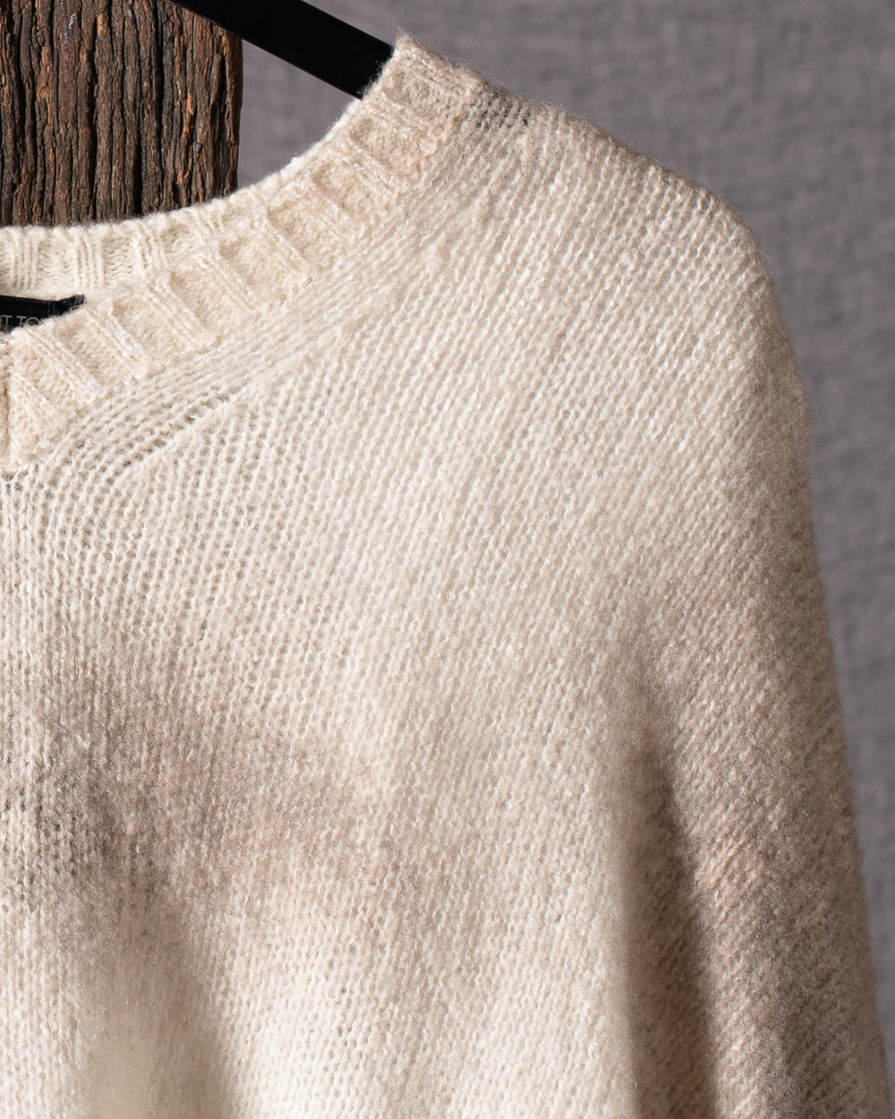 Marbled Effect V-Neck Pullover Taupe