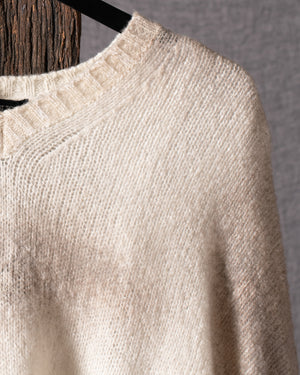 Marbled Effect V-Neck Pullover Taupe