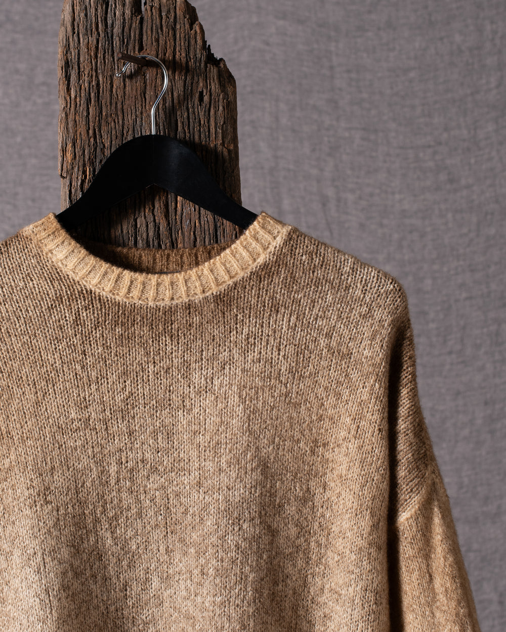 Woman Oversized Pullover with Slits Sughero