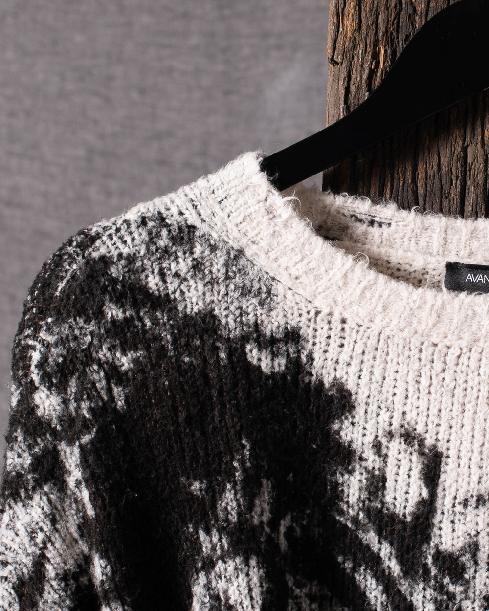Woman Spot Effect Brushed Cotton Cropped Pullover Carruba