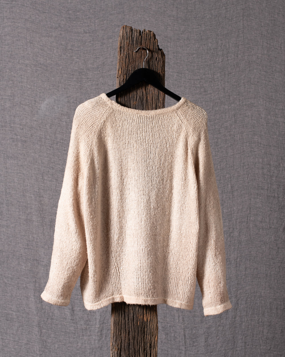 Woman Bi-Colour Brushed Cotton Pullover V00271