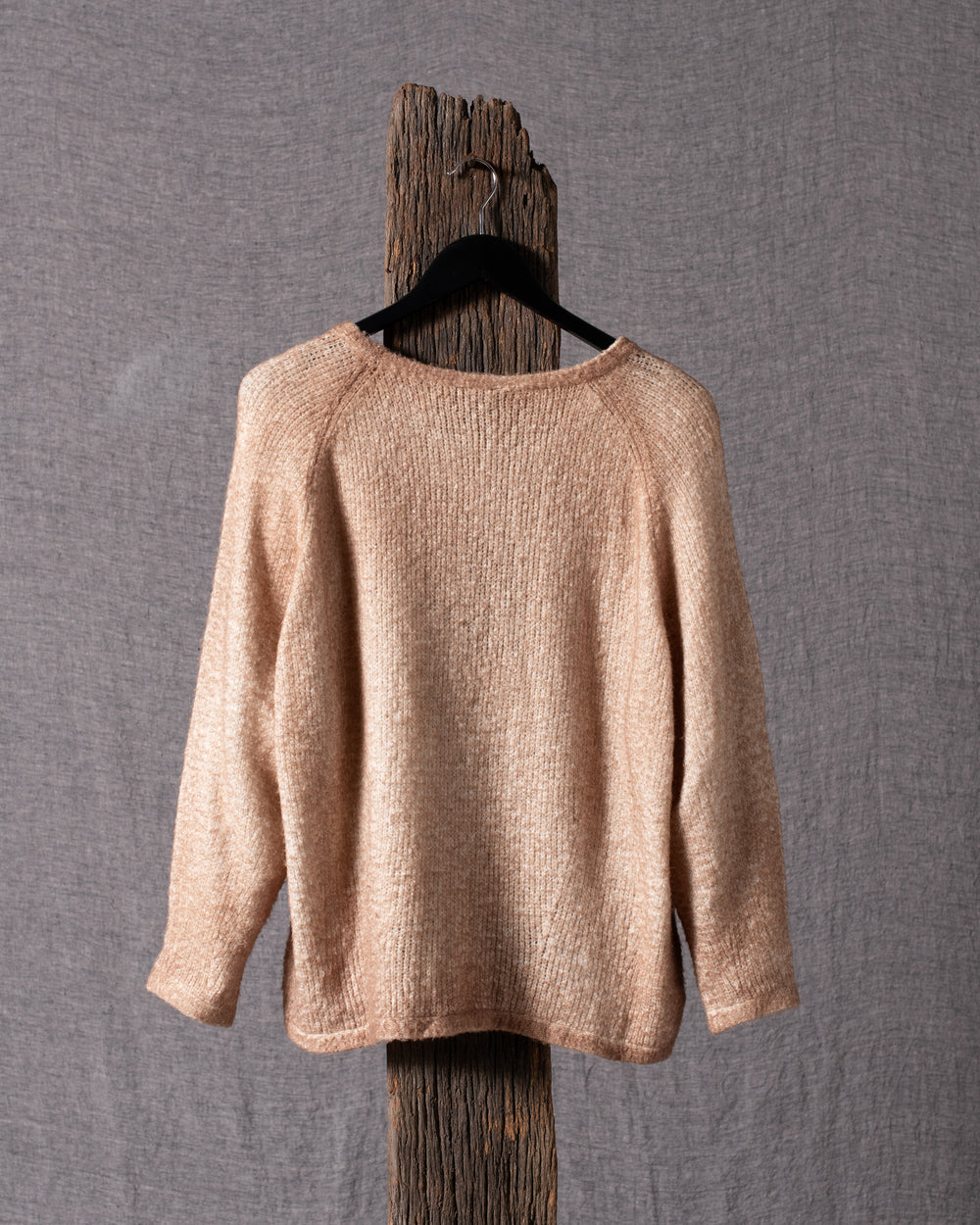 Woman Bi-Colour Brushed Cotton Pullover V01034